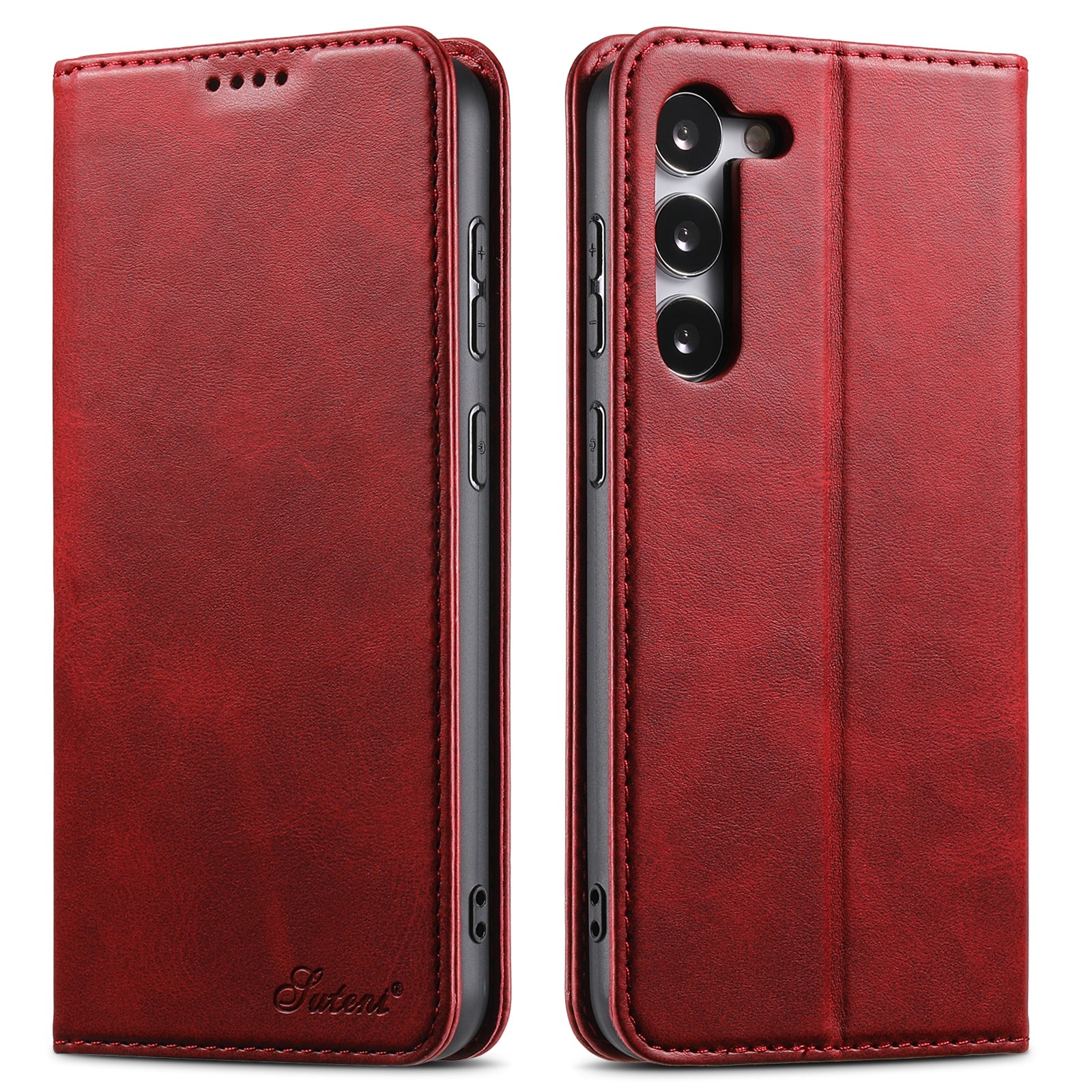 SUTENI For Samsung Galaxy S23 Wallet Design Fully Wrapped Automatic Closing Flip PU Leather TPU Cover Case with Stand SUTENI For Samsung Galaxy S23 Wallet Design Fully Wrapped Automatic Closing Flip PU Leather TPU Cover Case with Stand
